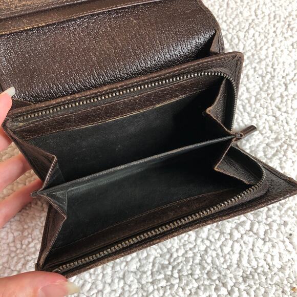 Gucci monogram leather trifold card case wallet coin purse - Picture 6 of 7